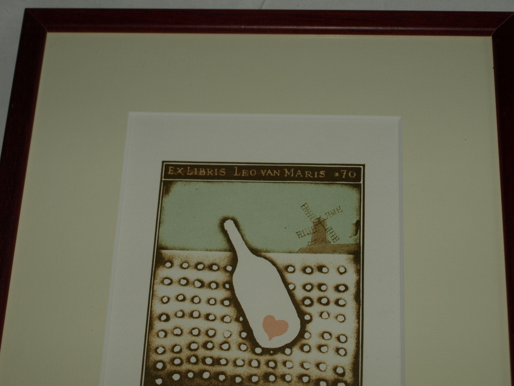 Vladimír Suchánek (1933) : Ex libris Leo van Maris –Gesigneerd & ingelijst- 2004 kopen? Bied vanaf 1!