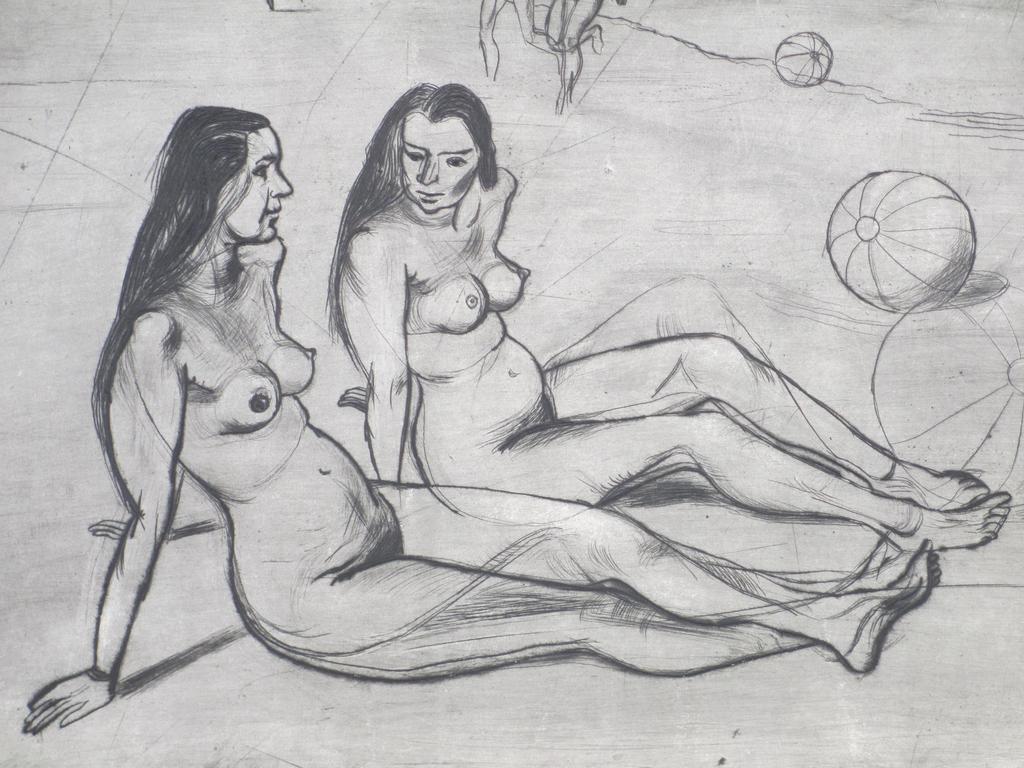 Hans van Efferen, Femmes au bord de la mer, Ets 1967 kopen? Bied vanaf 45!
