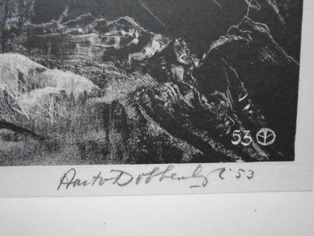 Aart van Dobbenburgh - litho - Achtste landschap kopen? Bied vanaf 40!