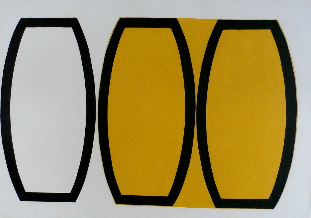 Adine Engelman - Monotype - Abstracte compositie verkocht voor € 50!