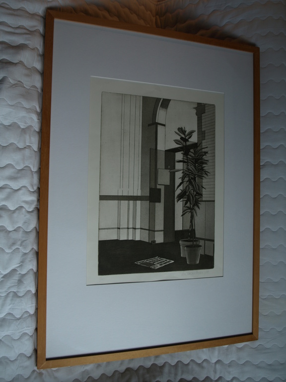 Peter van der Heijden – Ets – Waar is Edward Kienholz - Gesigneerd – 1977 – Opla kopen? Bied vanaf 65!