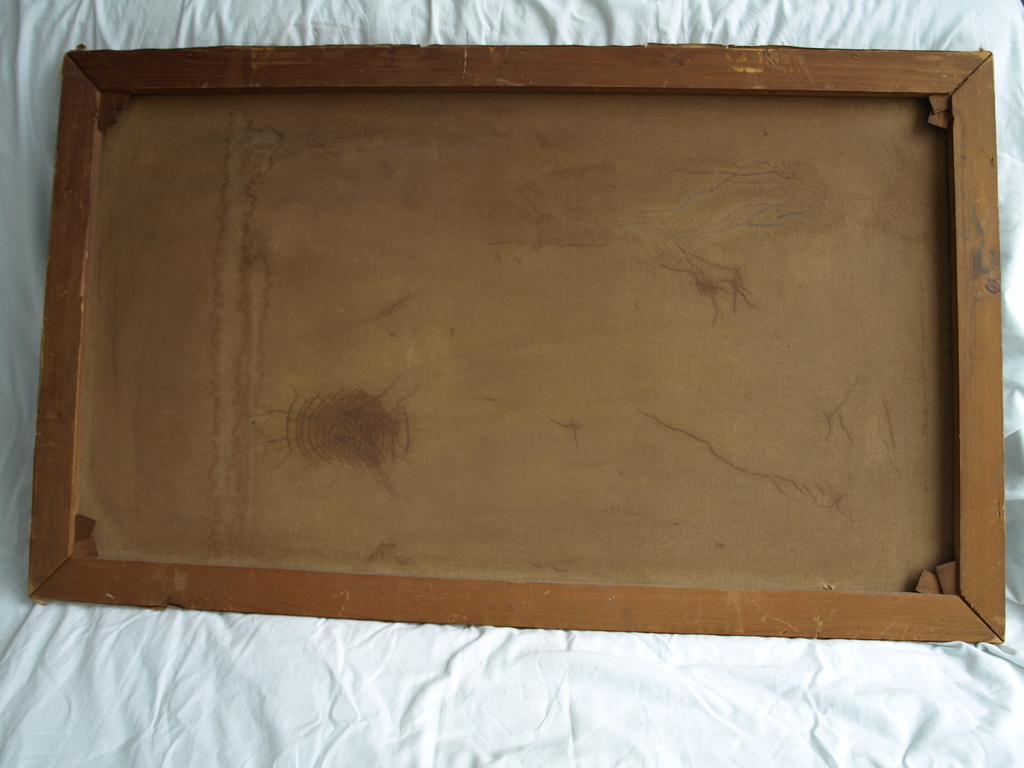 Onduidelijke signatuur : Olieverf op doek , Zeegezicht – 60 x 100 cm kopen? Bied vanaf 125!