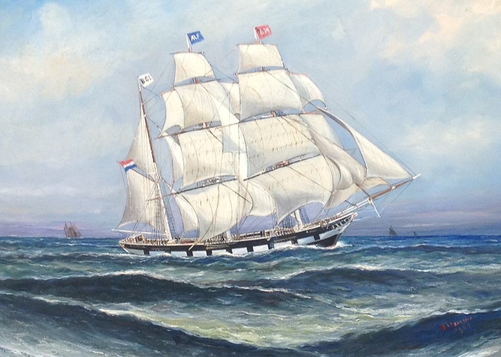Haaike Abraham Jaarsma, Zeegezicht met schip verkocht voor € 150!