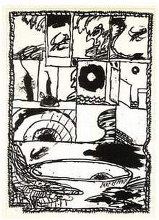 Pierre Alechinsky - sans reponse - gesigneerd - met coa en droogstempel - Cobra verkocht voor € 85!