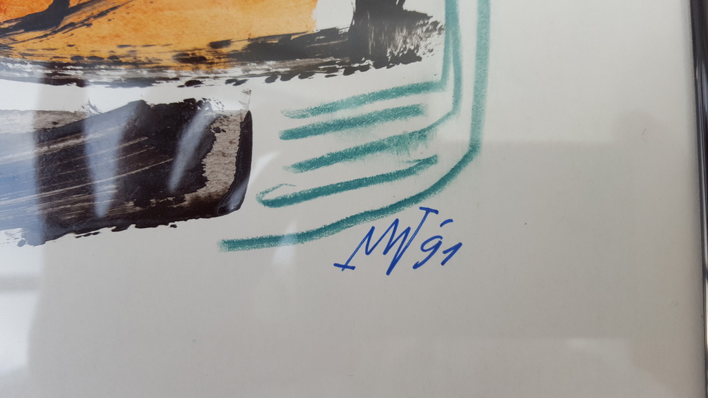 Martin van Wordrager - Pendant - Acryl op papier, gesign. en '91  kopen? Bied vanaf 225!