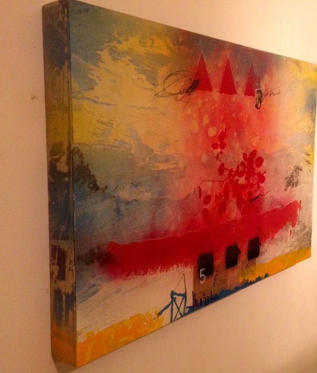 Theo koster , gemengde techniek , traces 3 kopen? Bied vanaf 1!