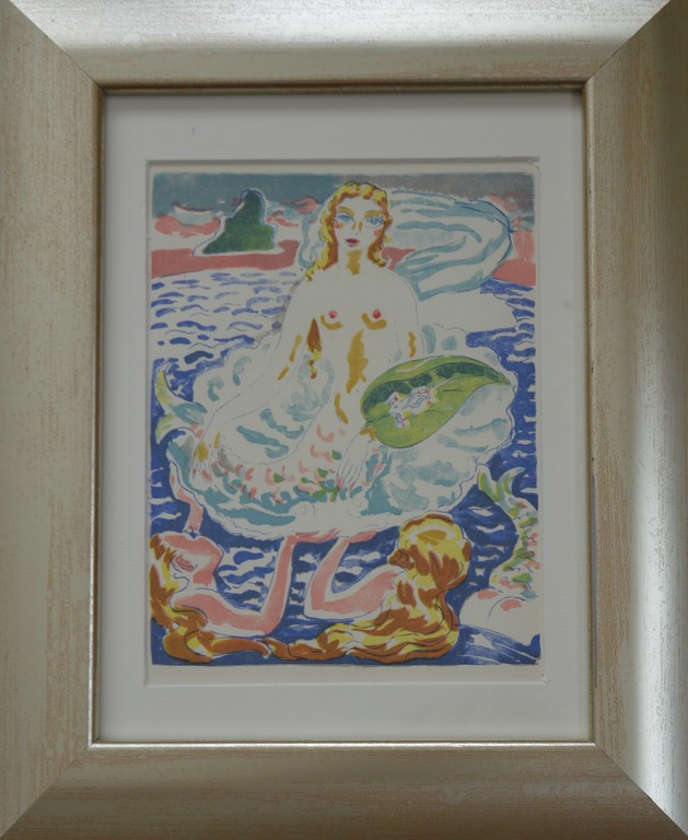 Kees van Dongen - houtsnede naar aquarel - 'les femmes serpentines' kopen? Bied vanaf 1!