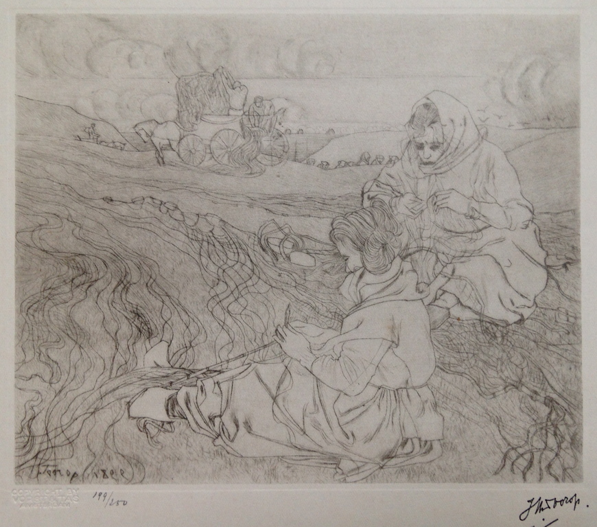 Jan Toorop, Originele collotype uit 1928, "Nettenboetsters" kopen? Bied vanaf 1!