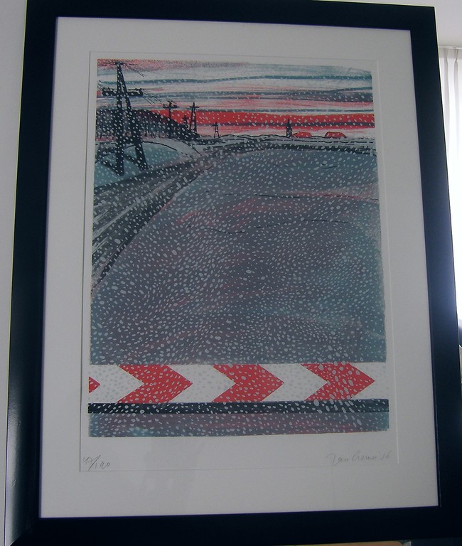 Jan Cremer, litho Winter handgesigneerd/genummerd, MOOI INGELIJST!! kopen? Bied vanaf 275!