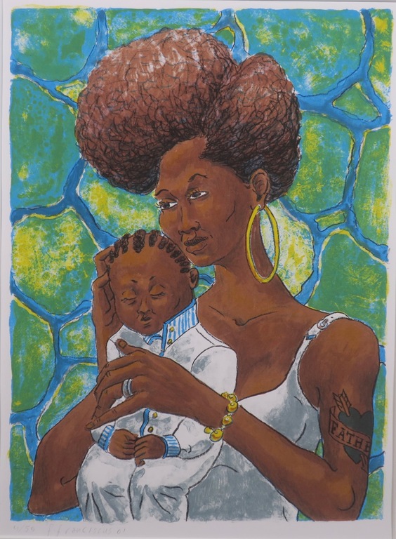 Frans Franciscus: Litho, Zwarte Madonna - Ingelijst kopen? Bied vanaf 1!