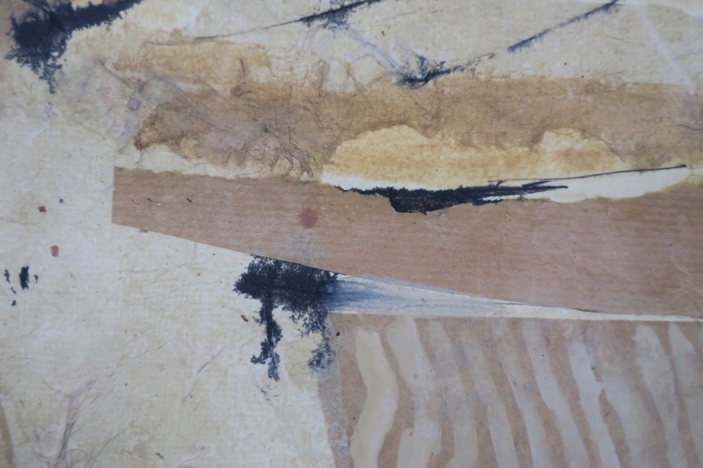 Joep Goeting: Gouache en collage, Spaans landschap - Ingelijst kopen? Bied vanaf 50!