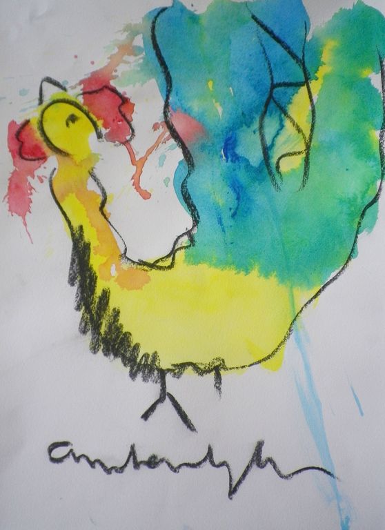 Anton Heyboer - Kip (55 x 40 cm) kopen? Bied vanaf 150!