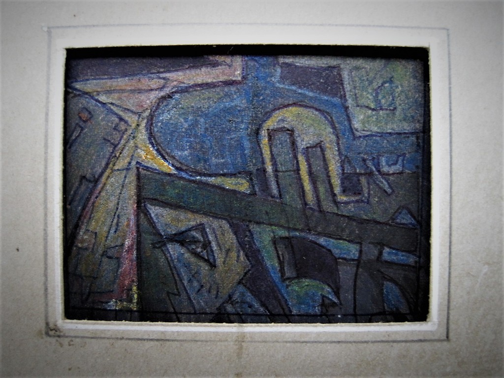 Nieuwe Haagse School Aquarel/Inkt "Ombouw" Piet Franz 1922-1991 verkocht voor € 45!