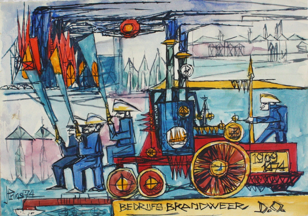 De brandweer rukt uit. kopen? Bied vanaf 45!