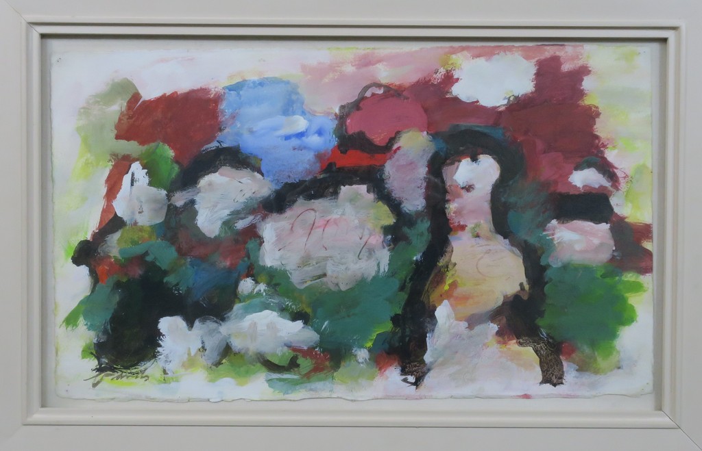 Eugene Brands: Gouache, Vrouw in landschap - Ingelijst kopen? Bied vanaf 950!