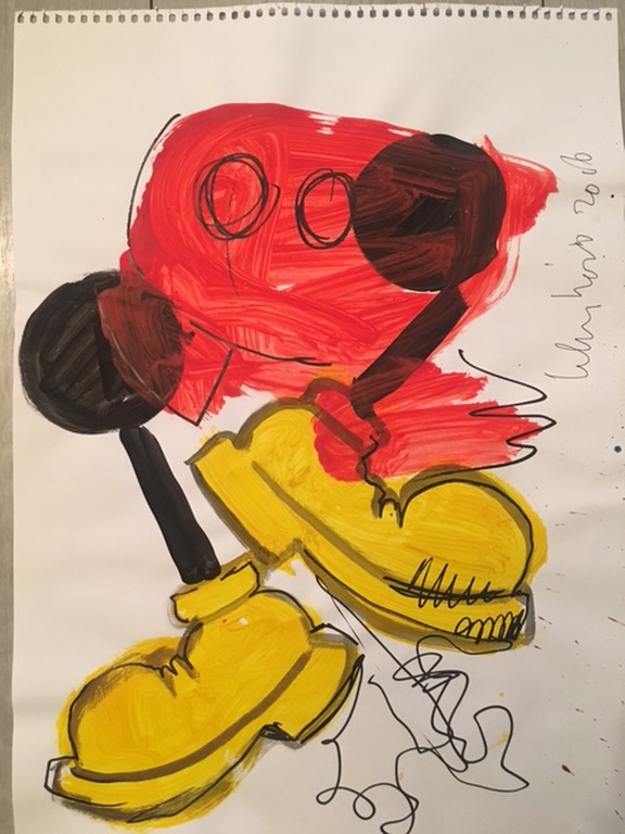 Klashorst, Peter - Tekening / Aquarel - uit de serie Mickey Mouse kopen? Bied vanaf 1!
