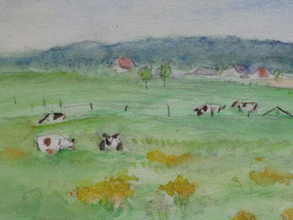 Han Krug, Landschap Beek - Montferland, Kleurtekening kopen? Bied vanaf 1!