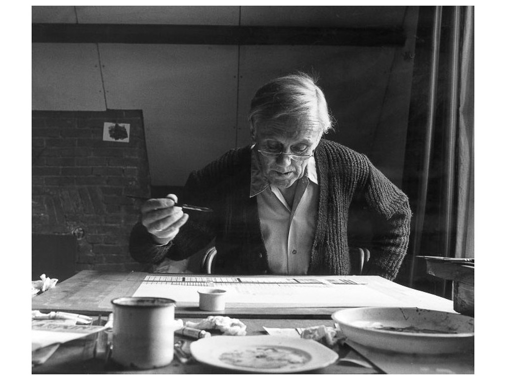 Willem Smorenburg - Uitzicht vanuit atelier, aquarel kopen? Bied vanaf 75!