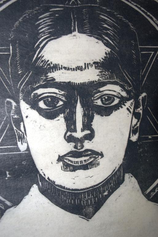 houtsnede, portret J.Krishnamurti (1895-1986), gesigneerd en gedateerd 1926 kopen? Bied vanaf 45!