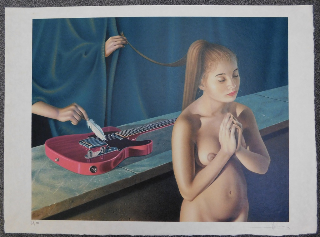 Bernard Moldawan - Kleurenlitho - Electric Feather kopen? Bied vanaf 45!