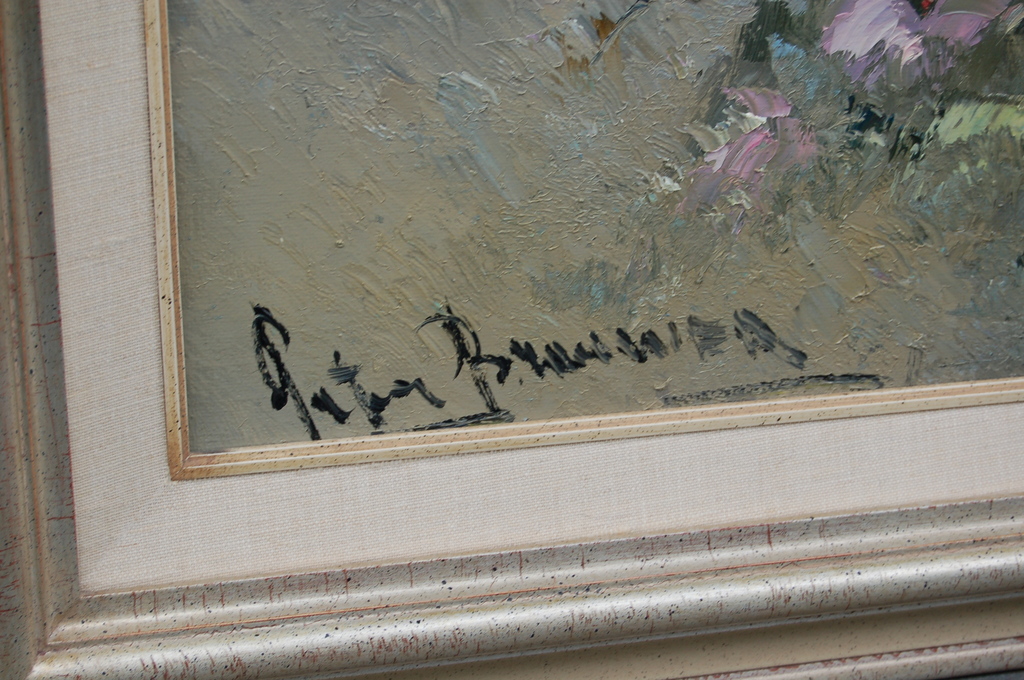 Peter Brouwer, olie op doek, bloemstilleven kopen? Bied vanaf 150!