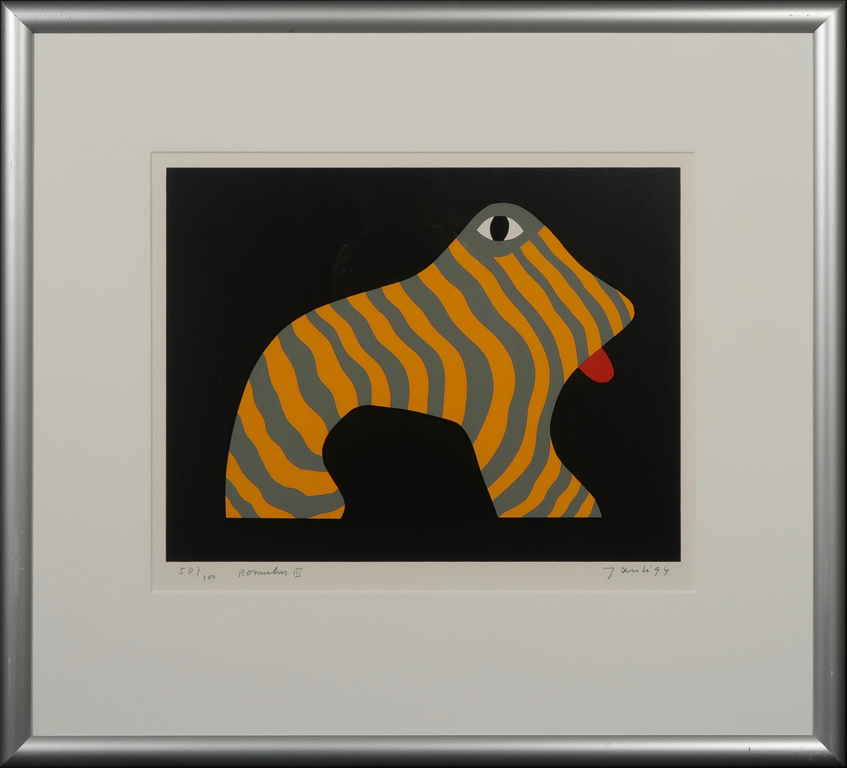 Jan Snoeck: Zeefdruk, Romulus III - Ingelijst kopen? Bied vanaf 20!