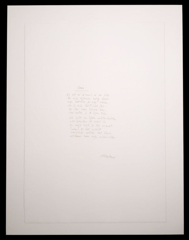 Vincent van Ojen: Houtsnede + Ed Leeflang: Gedicht, Donor kopen? Bied vanaf 40!