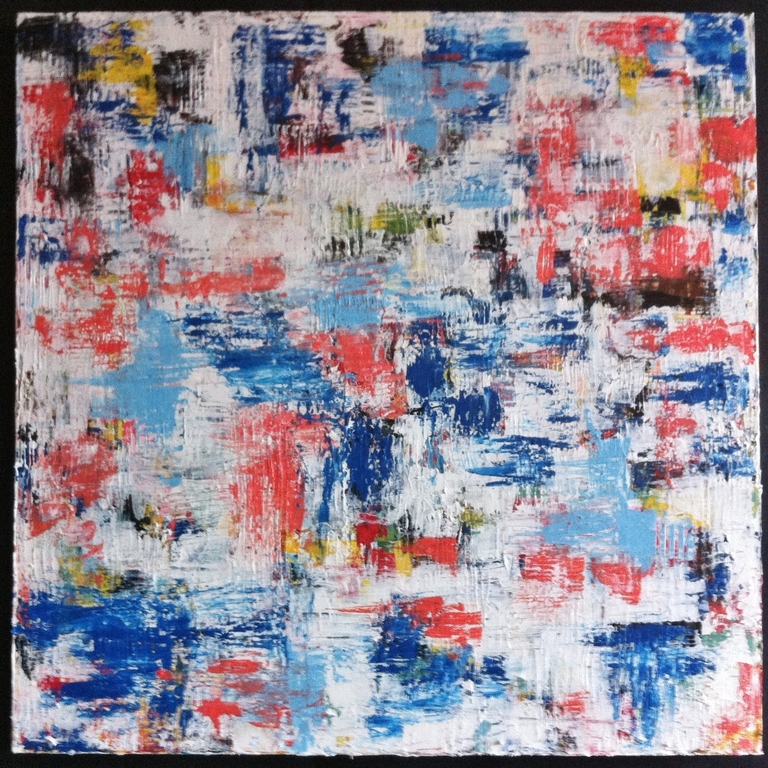 "Tombe La Neige #02 " John Foppen -Mix oliev./acrylverf-3D Canvas- Gesign.-Unica kopen? Bied vanaf 149!