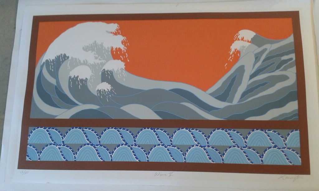 David Lavington: Kleurenzeefdruk, WAVE verkocht voor € 50!