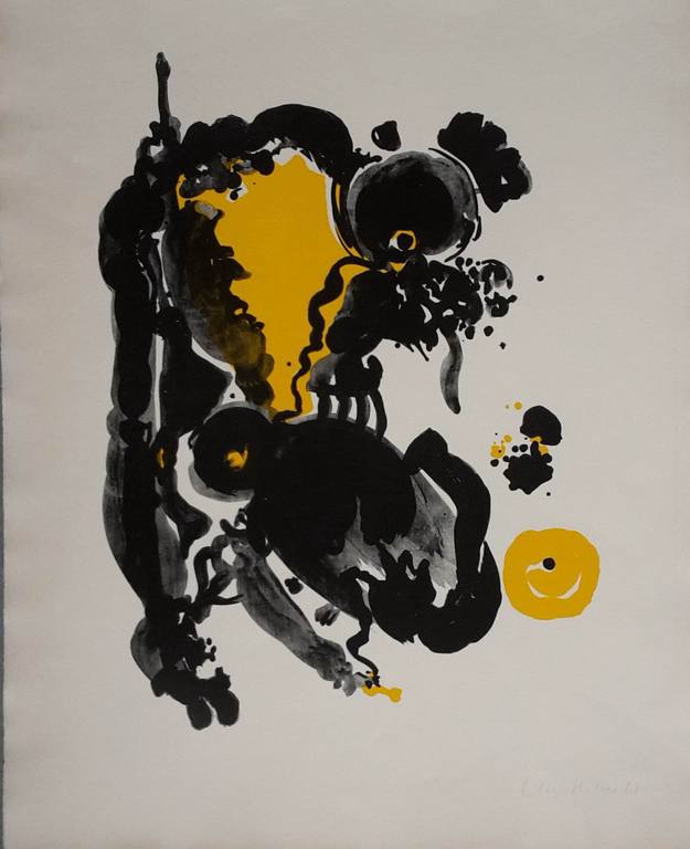 Lilly Keller, litho, zonder titel, 1961, gesigneerd verkocht voor € 40!
