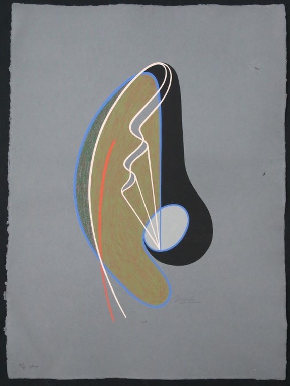 Cesar Domela: Litho op lompenpapier, Z.T. kopen? Bied vanaf 150!