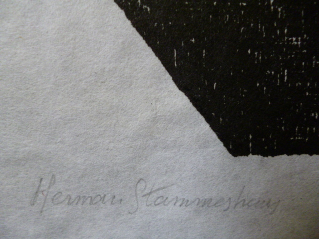 Herman Stammeshaus - linosnede - Constructie kopen? Bied vanaf 35!