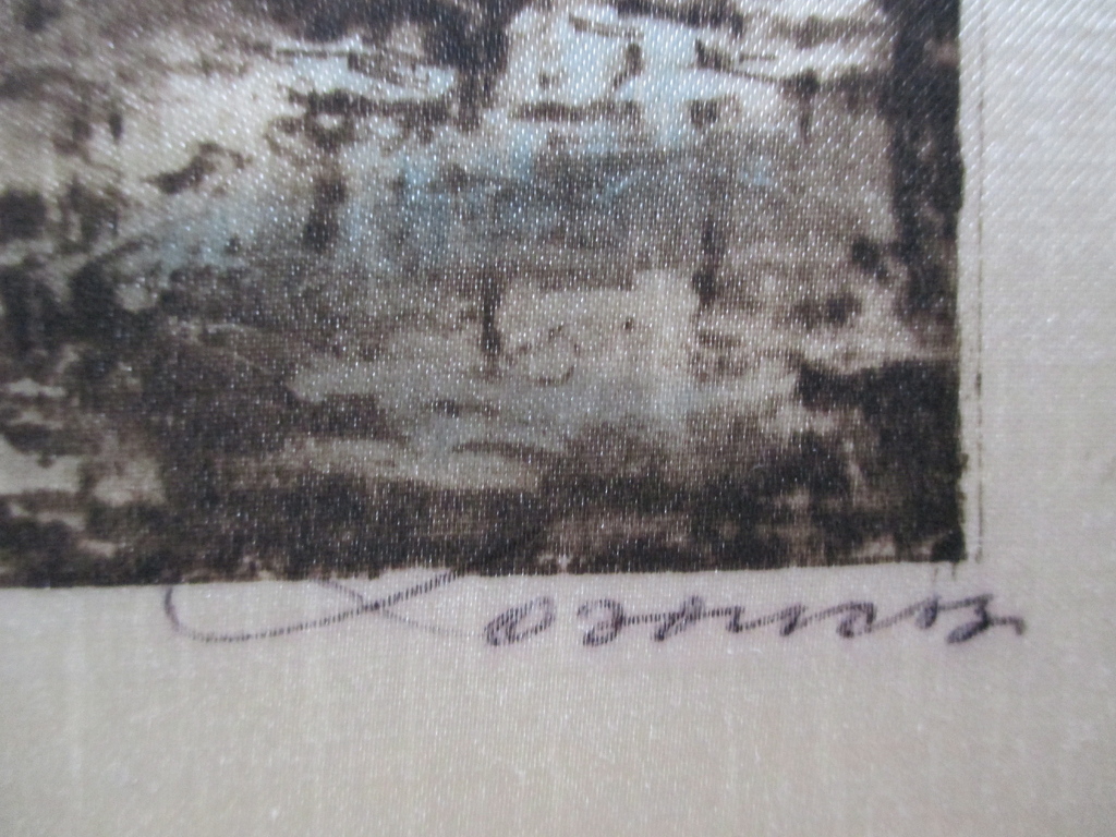 Onbekend gesign. handgekleurde ets op zijde kopen? Bied vanaf 1!