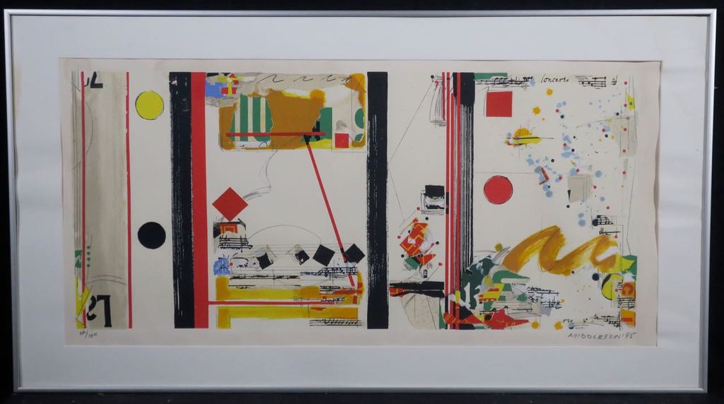 Sam Middleton: Zeefdruk, Drum sticks - Ingelijst (groot) verkocht voor € 40!