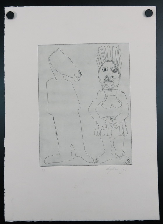 Onbekend gesigneerd: Ets, Zonder titel kopen? Bied vanaf 1!