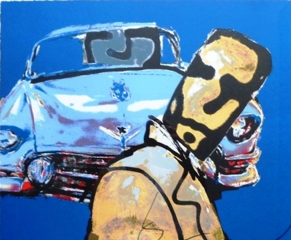 Herman Brood, zeefdruk: Cadillac Walk, handgesigneerd verkocht voor € 285!