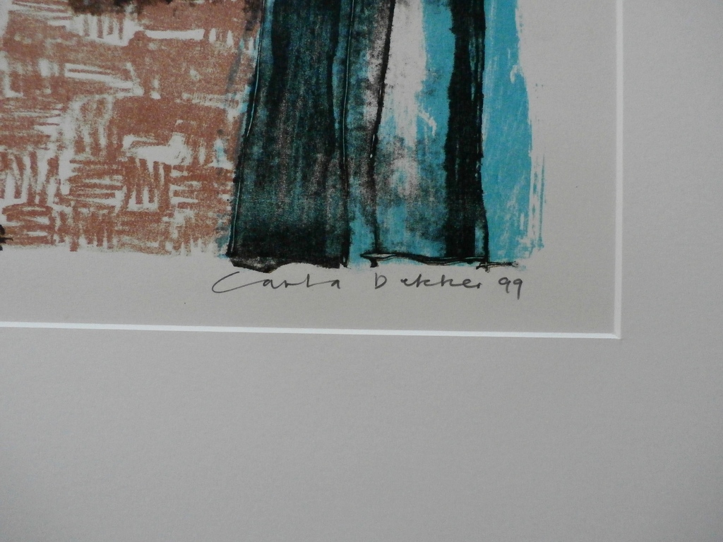 Carla Dekker - zeefdruk: avondmaal - 1999 - oplage: 7 stuks kopen? Bied vanaf 30!