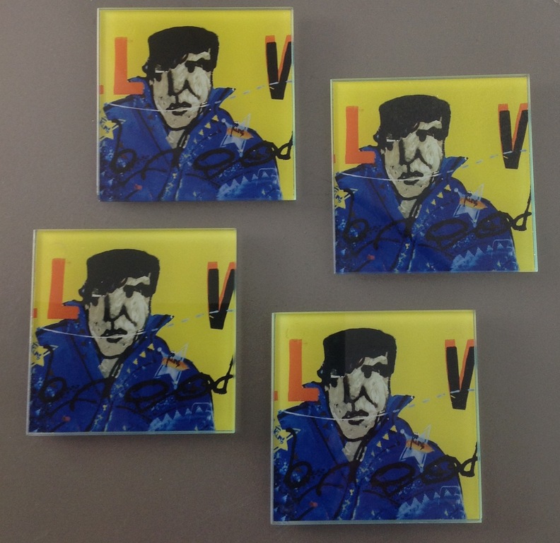 HERMAN BROOD: onderzetters, glas. kopen? Bied vanaf 14!