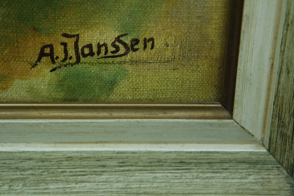 A.J. Janssen (1883-1953) - olieverf op doek - bloemstilleven met papavers kopen? Bied vanaf 49!