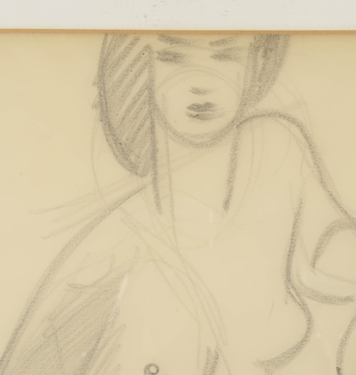 Siep van den Berg: Tekening, Naakt - Ingelijst kopen? Bied vanaf 200!