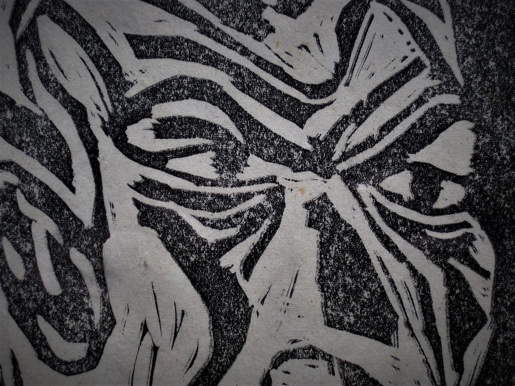 Kubistische Houtsnede "don Quichote" Herman Bieling "de Branding" periode gesign kopen? Bied vanaf 1!