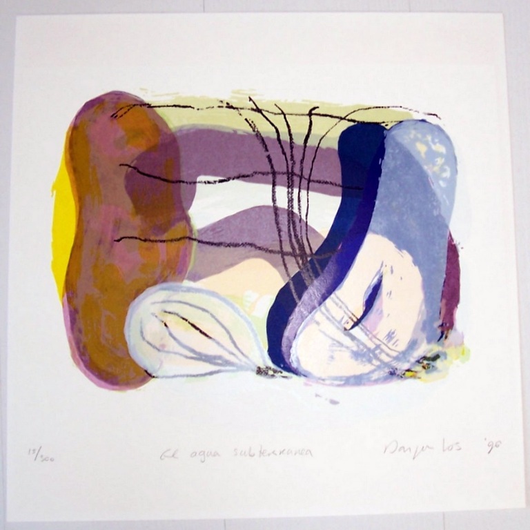 Darja Vos, zeefdruk, El agua subterranea, kopen? Bied vanaf 40!