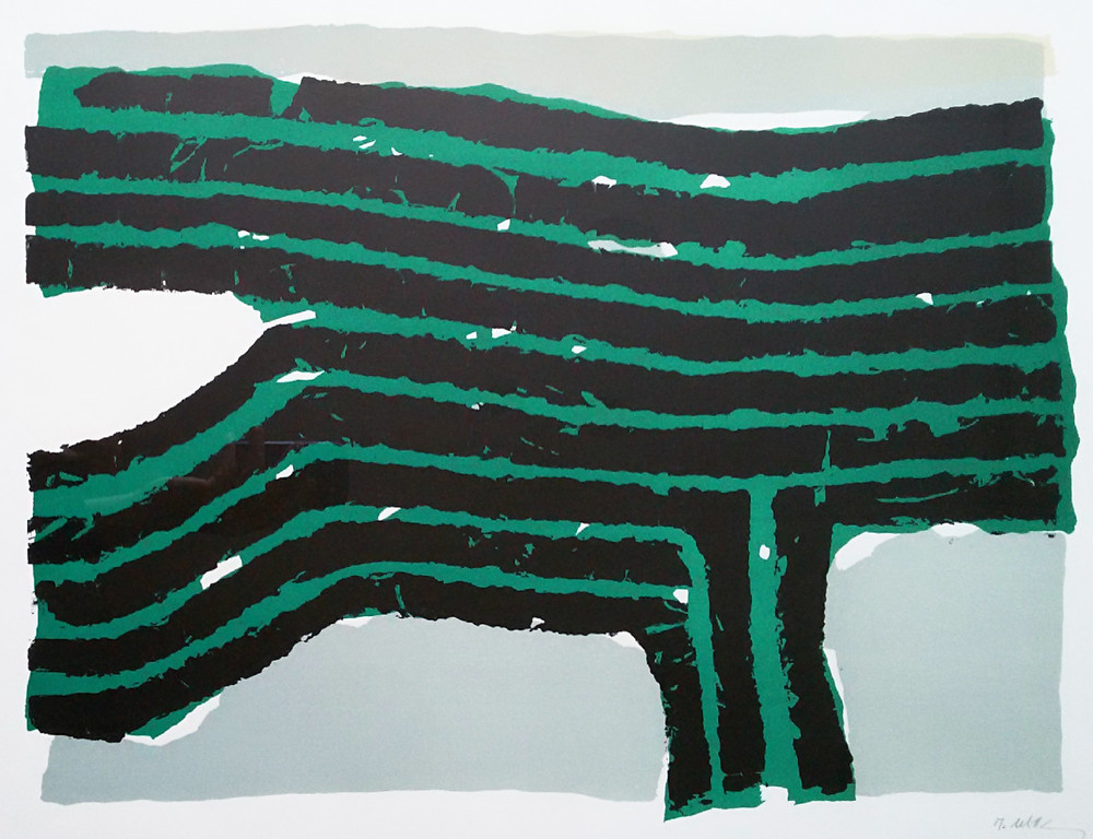 Raoul Ubac - Abstracte compositie, litho (mooi ingelijst) kopen? Bied vanaf 225!