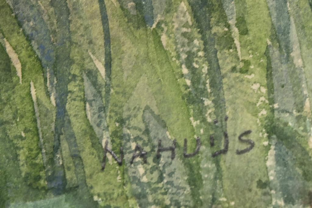 Hans Nahuijs: Aquarel, Landschap kopen? Bied vanaf 35!