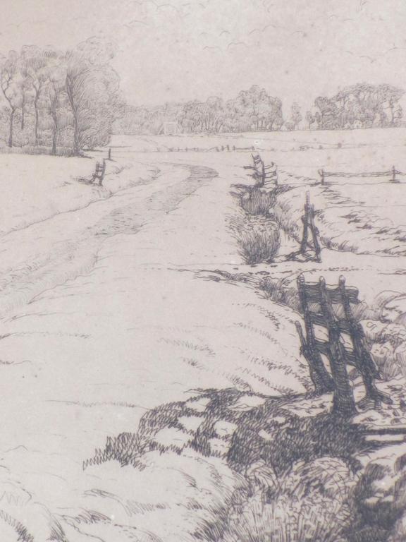 Maurits van der Valk, Polderlandschap in de sneeuw,  Ets kopen? Bied vanaf 50!