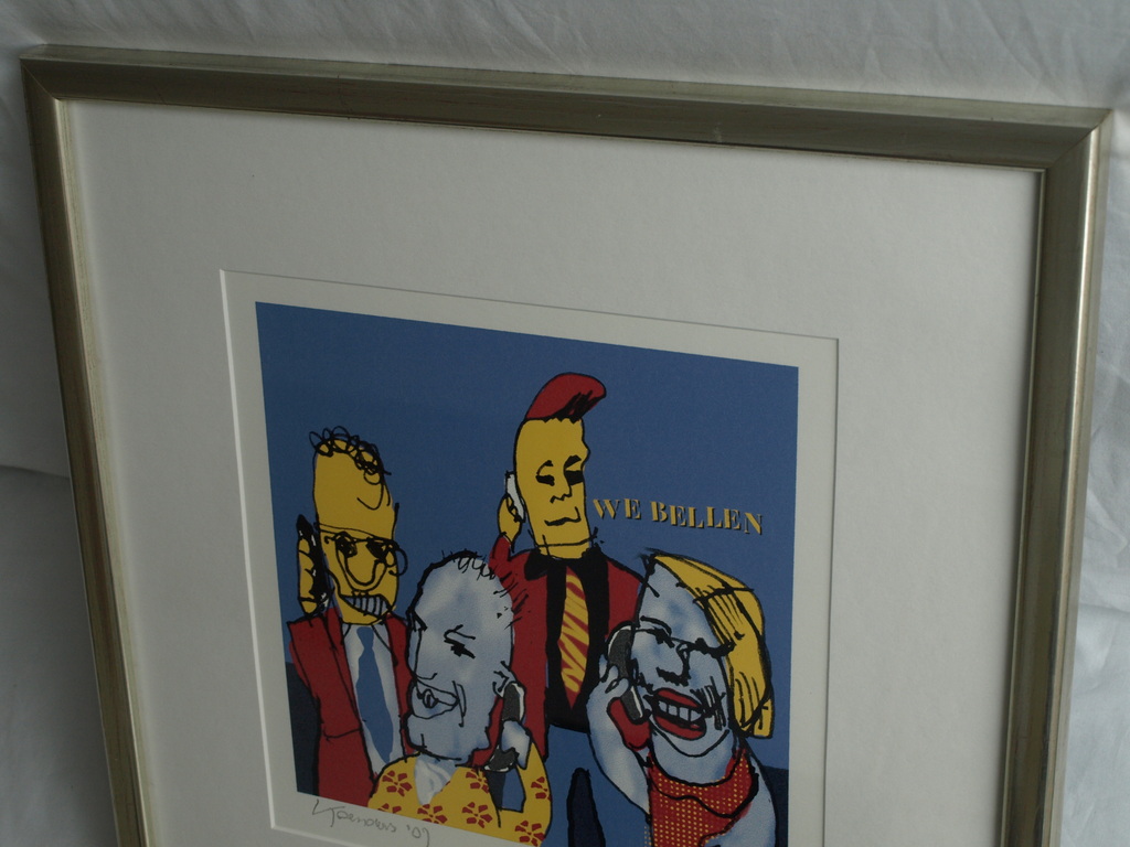 Ed Koenders : Giclée , We bellen – gesigneerd & ingelijst – 2007 kopen? Bied vanaf 1!