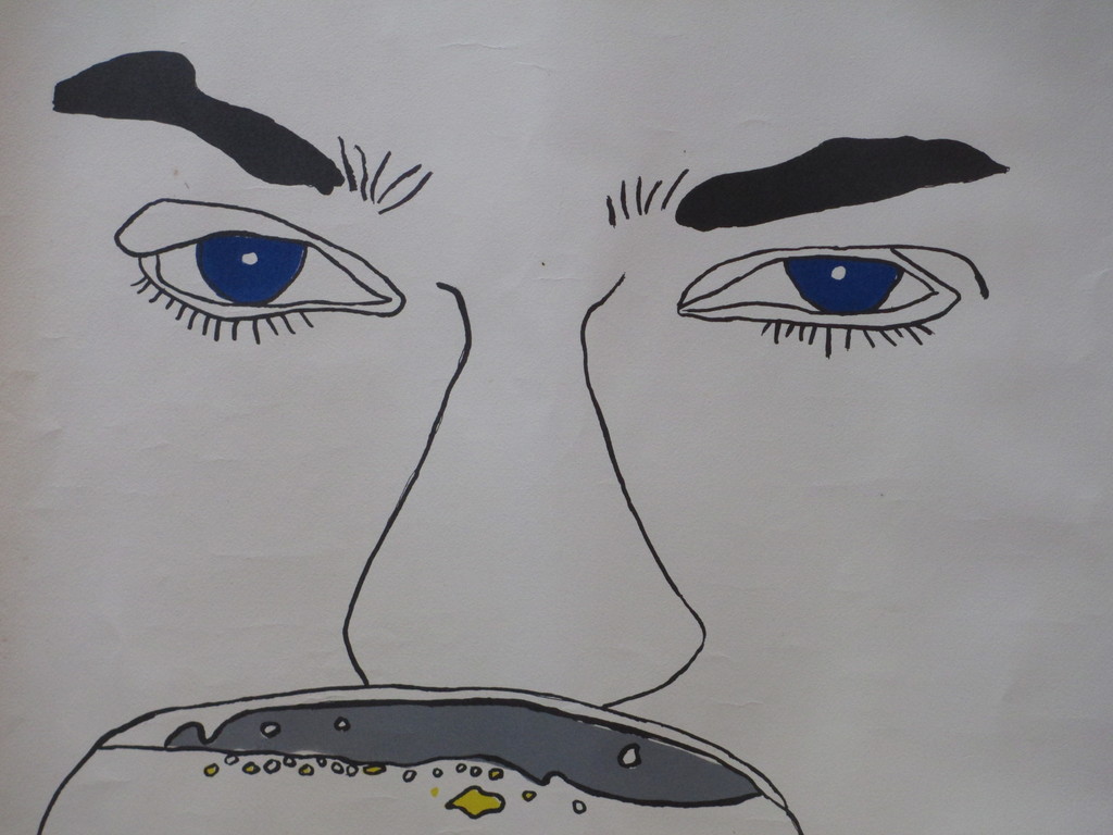 Jakob Zekveld, De bierdrinker, Kleurenlitho kopen? Bied vanaf 40!