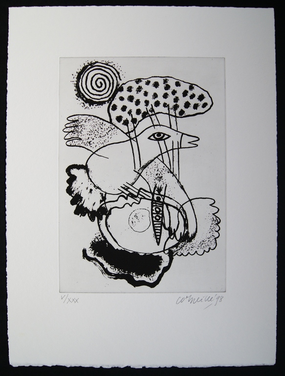 Corneille gesigneerde ets uit 1998.  kopen? Bied vanaf 150!