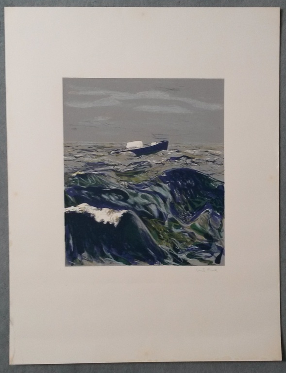 Marian Plug - zeefdruk - 's Zondags: de zee kopen? Bied vanaf 35!