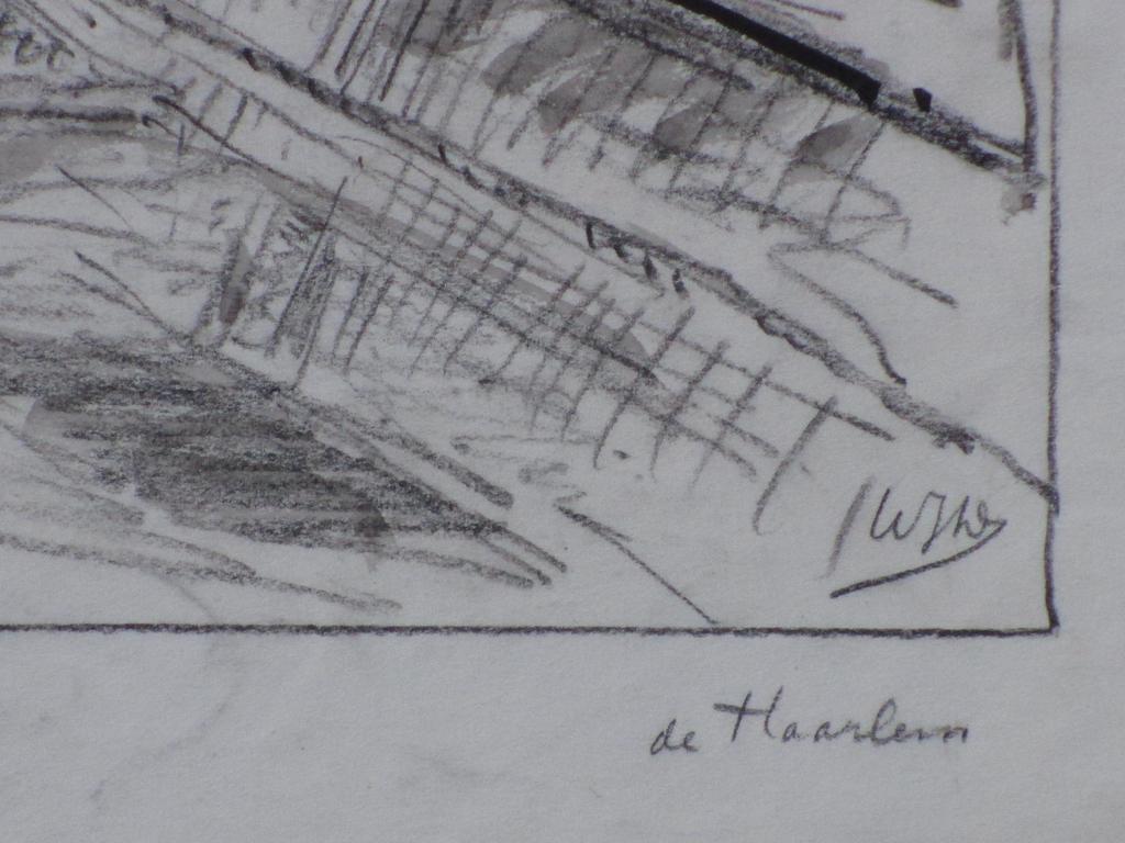 Willem Jans Dijk, Vissersschip de Haarlem, Tekening kopen? Bied vanaf 45!